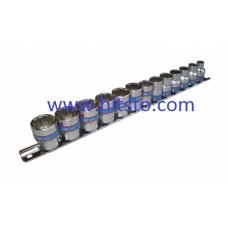 Набор головок 3/8" 13ед на планке 12-ти гранн.